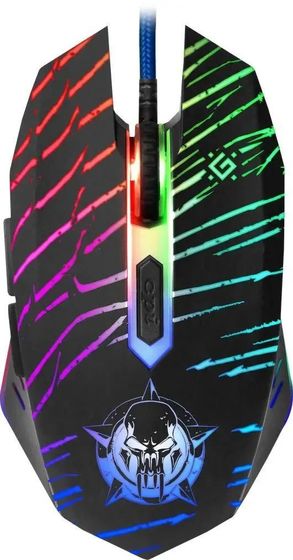 Мышь Defender Dark Agent GM-590L черный оптическая проводная игровая (12800dpi) (52590)