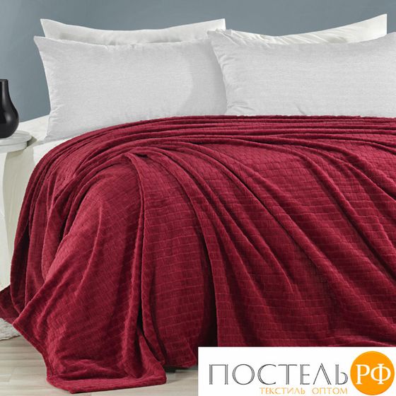 Плед KARVEN Super Soft &quot;MELINDA&quot; 200*220 п/э евро Р 942 бордовый