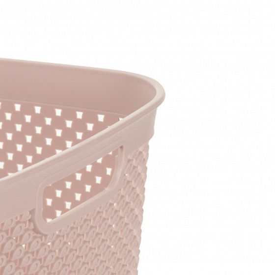 Корзина DIAMOND розовая 28.5х21х11см с ручками