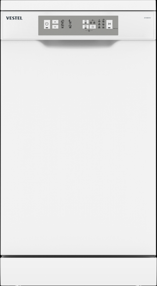 Посудомоечная машина Vestel DF45M41W белый 10 комплектов (узкая)