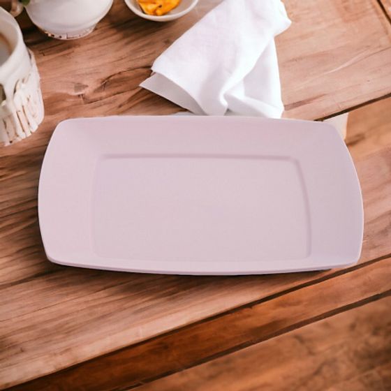 Набор тарелок обеденных SERVICE розовых 6шт 23.5см квадратных