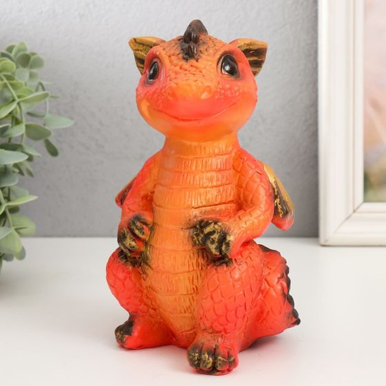 !09 Фигурка "Дракончик" 18х10х10 см, цвет оранжевый