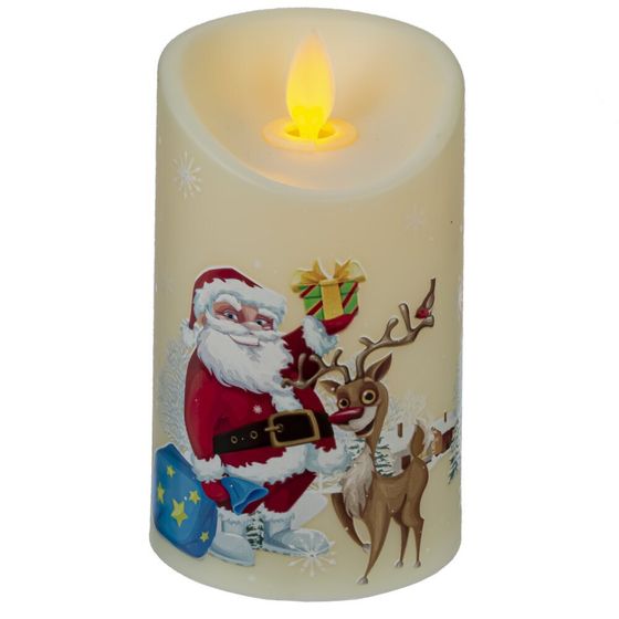 Изделие декоративное &quot;Свеча&quot; (подсвет, AAAх3 н/п) L7,5 W7,5 H12,5 см, 2в.