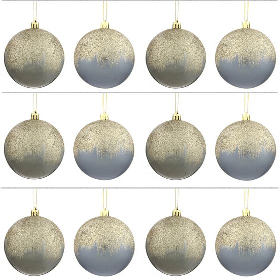 Набор из 12шт Украшение новогоднее Шар "Алмазная роскошь", D 8 см, L35 W27 H8,5 см