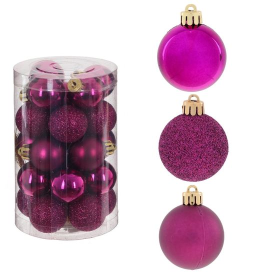 Набор из 25шт Украшение новогоднее "Шар", D3 см, L8 W8 H13 см