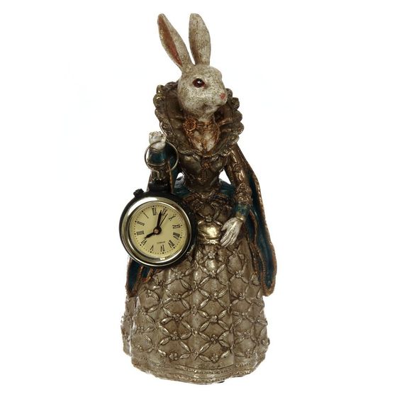Фигурка декоративная &quot;Зайка&quot; с часами (1, L12 W9,5 H24 см, 2в.
