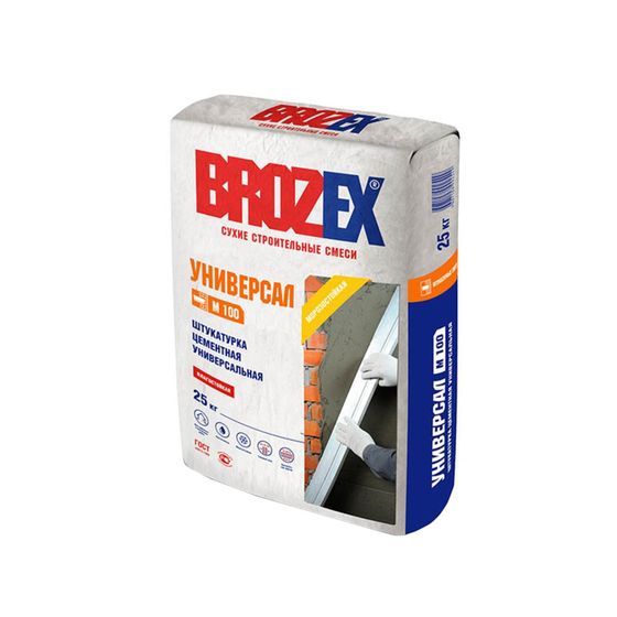 Смесь штукатурная для наружных и внутренних работ Brozex М100, 25 кг