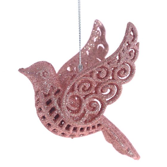 Украшение новогоднее "Птичка, L12 W7 H11 см, 3в.