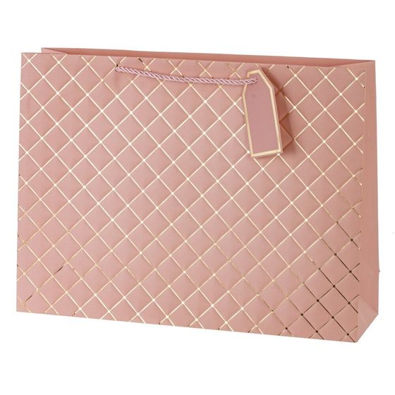 Пакет подарочный (бумага 210г/м2, блок 12шт), L41 W12 H32 см, 6в.