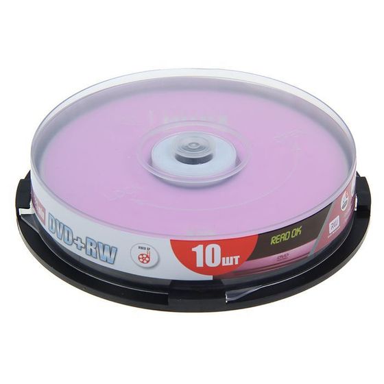 Диск DVD+RW Mirex, 4x, 4.7 Гб, Cake Box, 10 шт