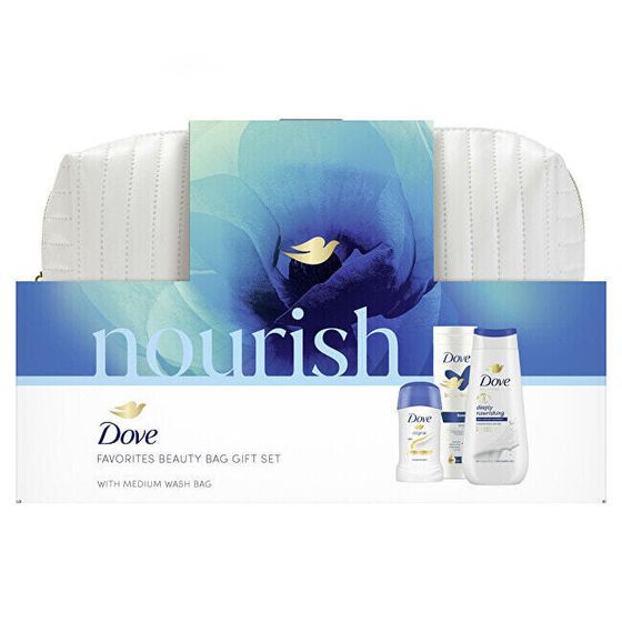 Body care gift set with Nourish cosmetic bag