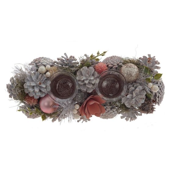 Подсвечник &quot;Новогодняя композиция&quot;, L31 W14 H8,5 см