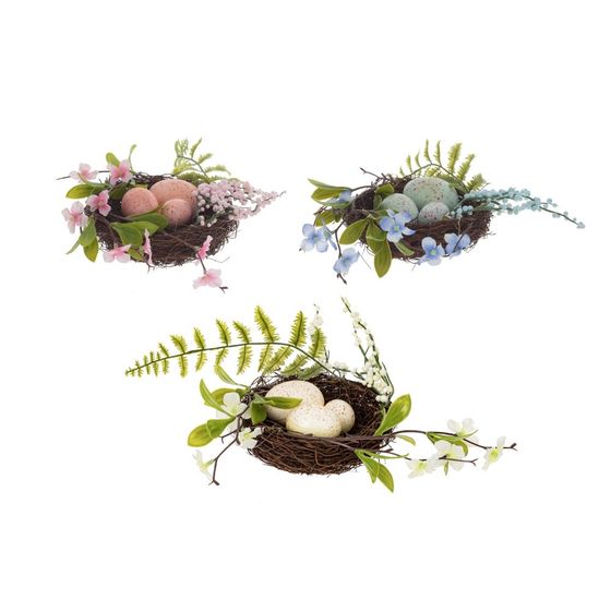 Изделие декоративное "Гнездо пасхальное", L23 W23 H10 см, 3в.