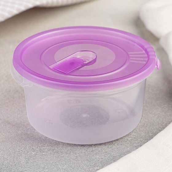 Контейнер СМАЙЛ для СВЧ 0.8л круглый с клапаном