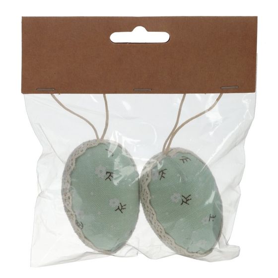 Набор из 2-х изделий декоративных подвесных &quot;Яйцо&quot; (4*6), Д12 Ш4 В14 см,дизайн микс