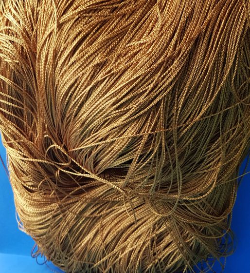 !09 Нитяная занавеска цвет горчичный (300*300)