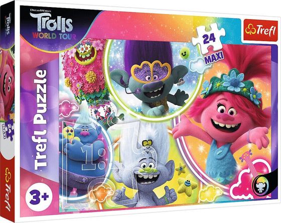 Trefl Puzzle 24-Maxi Музыкальный мир троллей
