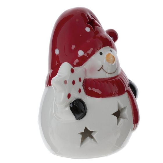 Фигурка декоративная "Снеговик" с подсветкой (LR44x2), L8 W6,5 H9,5 см