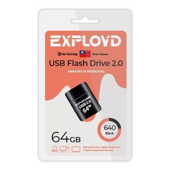 Флеш диск 64GB Exployd EX-64GB-640 USB 2.0 черный