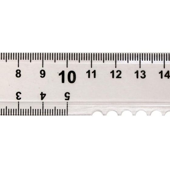 !09 Линейка (набор 5 штук) 20 см Calligrata пластиковая, микс