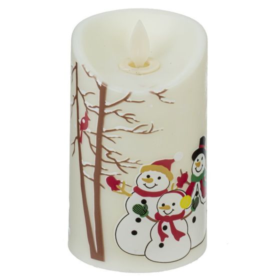 Изделие декоративное &quot;Свеча&quot; (подсвет, AAAх3 н/п) L7,5 W7,5 H12,5 см, 2в.