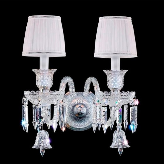 Бра Crystal Lux, Princess 2760/402, E14, 2х60 Вт, 41х30 см, цвет хром