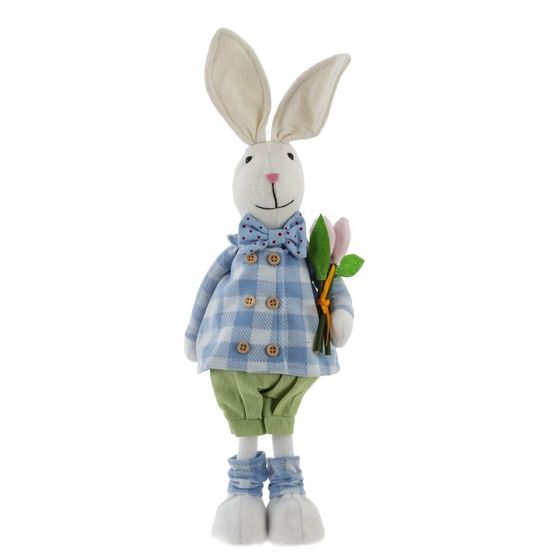 Игрушка набивная &quot;Заяц/Зайка&quot;, L16 W9 H38 см, 2в.