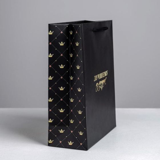 !09 Пакет ламинированный (набор 2 штуки) вертикальный «Лучшему из лучших» MS 18 × 23 × 10 см.