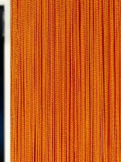 !09 Нитяная занавеска цвет оранжевый (90x260)