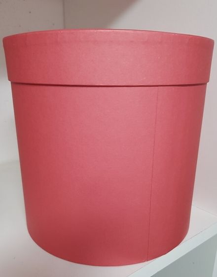 !09 Коробка шляпная с крышкой 20x20 см. цвет красный