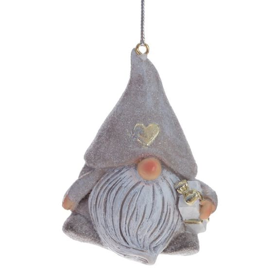 Фигурка декоративная подвесная &quot;Гном&quot;, L5,5 W5,5 H6,5 см, 2в.