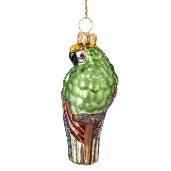 Украшение новогоднее "Попугай", L4 W4 H10,5 см, 3в.