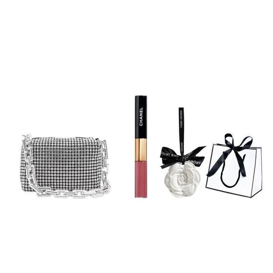 CHANEL Lip Gloss Gift Box Makeup Sets Easy-to-Blend Matte Complexion Mirror Finish Business Attire+Aromatherapy