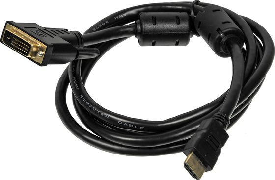 Кабель Buro HDMI-19M-DVI-D-1.8M HDMI (m) DVI-D (m) 1.8м феррит.кольца черный