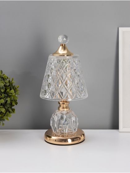 Лампа настольная «Элизабет» LED 10Вт + ночник 3Вт золото 14х14х33см