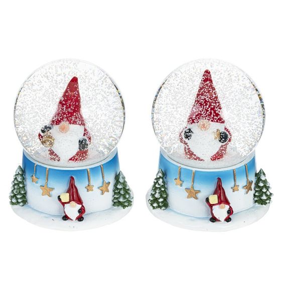 Фигурка декор в стекл шаре &quot;Гном&quot;, D7 см, L7,5 W7,5 H8,5 см, 2в.