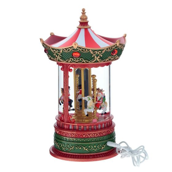 Изделие декоративное &quot;Карусель&quot; (подсвет, муз, вьюга, движ, 3хААА н/п + USB), L16 W14 H25 см