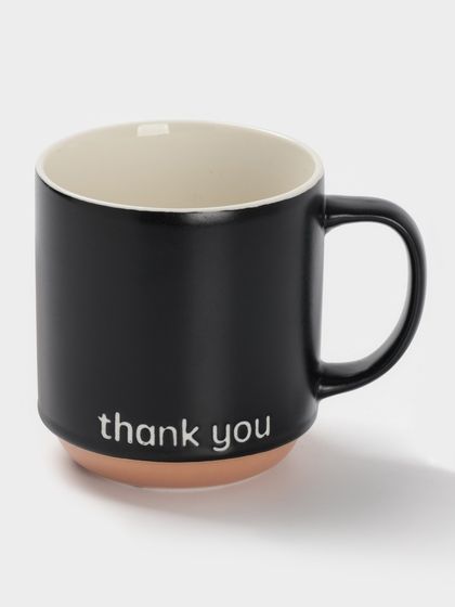 Кружка Доляна &quot;Thank you&quot; 12х9х10см, цвет черный