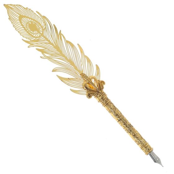 Набор подарочный: ручка перьевая, чернильница, подставка д/ручки, закладка, Д27,5 Ш11 В4 см