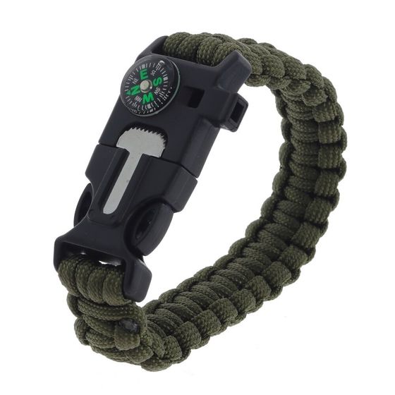 Набор из 7-ми предм: 2 фляжки 210/120 мл, ручка, фонарь, компас, открывалка, складной н-р,  Д18 Ш23,