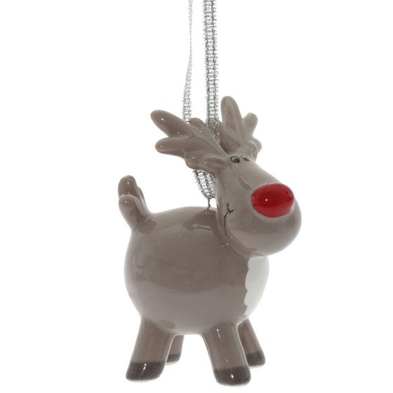 Украшение новогоднее "Олень", L4 W5,5 H8 см, 2в.