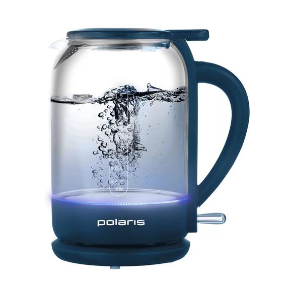 Чайник электрический Polaris PWK 1759СGL 1.5л 2150Вт синий/прозрачный