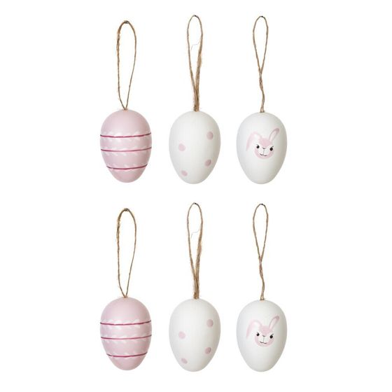 Набор из 6-ти изделий декоративных подвесных &quot;Яйцо&quot; (4*6), L14 W12,5 H4,5 см