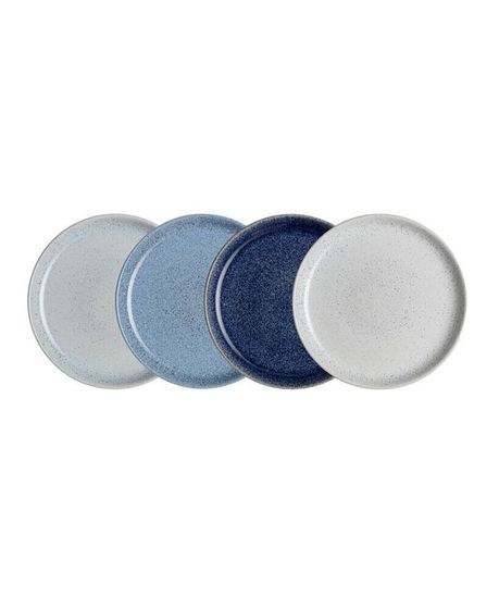 Studio Blue 4-Pc. Medium Coupe Plate Set