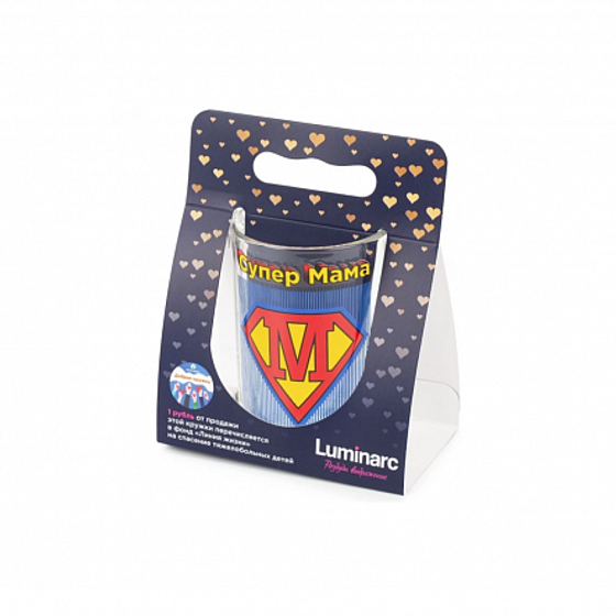 Кружка ФИТНЕС 320мл СУПЕР МАМА 1шт в ИПУ