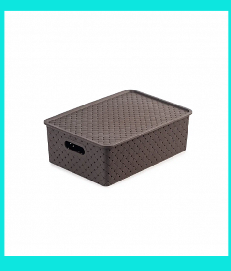 Корзинка БЕРЕСТА венге 7.5л с крышкой