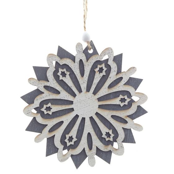 Украшение новогоднее &quot;Снежинка&quot;, L10 W0,5 H11 см, 3в.