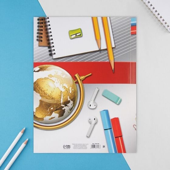 !09 Портфолио (набор 2 штуки) в папке с креплением "Портфолио школьника", глобус, 6 листов, 21,5х30 см