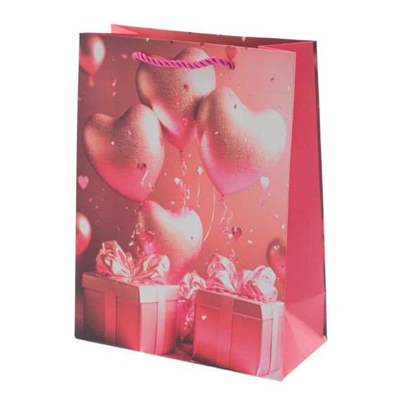 Пакет подарочный (бумага 210г/м2, блок микс 12шт), L18 W9 H24 см, 4в.