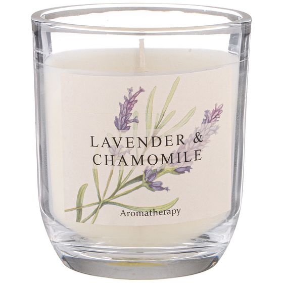 СВЕЧА АРОМАТИЗИРОВАННАЯ В СТАКАНЕ &quot;LAVENDER &amp; CHAMOMILE&quot; 7,5*8,5 СМ